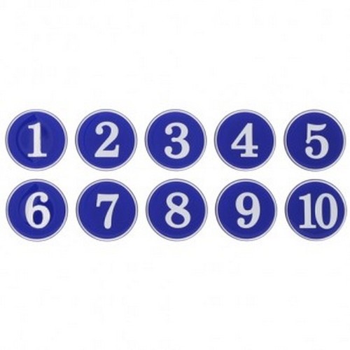 아트사인 에폭시번호판 (파랑) 1110 표지판 숫자판 원형 숫자