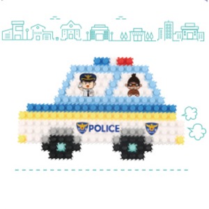 유니아트 유니블럭 UB011 경찰차 조립 피큐어만들기