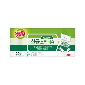 품절/3M 스카치브라이트 살균 소독티슈 20매