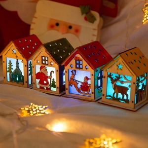 MHS 크리스마스 조명 무드등 만들기 LED 성탄절 장식 DIY 썰매산타 루돌프 산타할아버지 성탄절