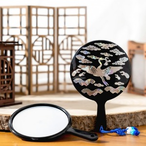 MHS 전통 자개 스티커 손거울 꾸미기 DIY 학 나비