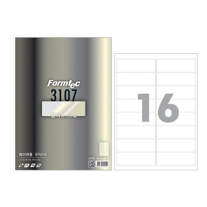폼텍 LA-3107 주소용 광택 라벨 16칸 20매 (레이저 전용)