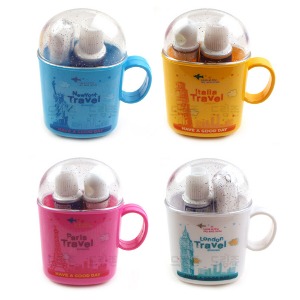 DreamZ 트래블 치카세트 칫솔 치약 페리오 양치 컵 뚜껑 세트 어린이 여행용 휴대용