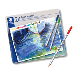 스테들러 전문가용 24색 카라트 수채색연필 125 M24