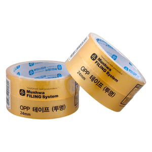 문화 A458 OPP박스테이프 24mm 투명 포장용 테잎 PP 비닐 택배